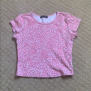 PINK BRANDY CHEETAH TOP